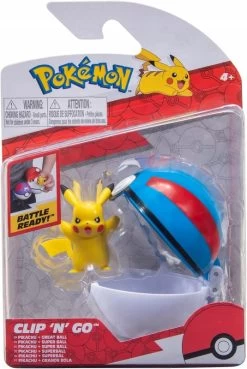Pokemon Pikachu + Great Ball Clip 'N' Go Figurine Set