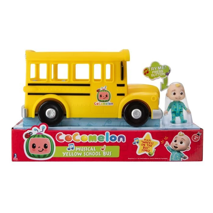Cocomelon Musical School Bus Toy Yellow 1 Cocomelon Musical School Bus Toy Yellow