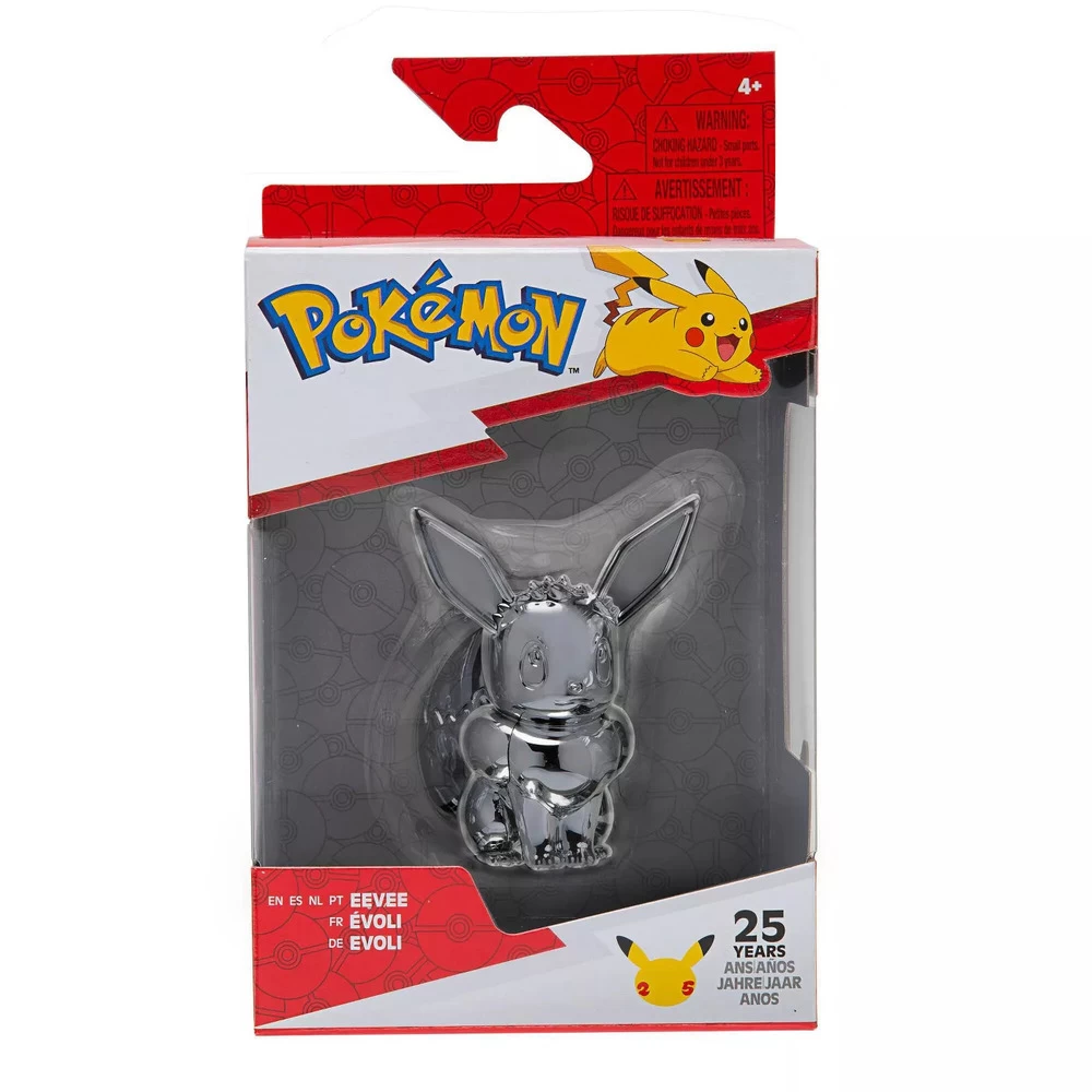 Pokemon Select Eevee Battle Figurine 25th Anniversary Silver 3 Pokemon Select Eevee Battle Figurine 25th Anniversary Silver - Image 3