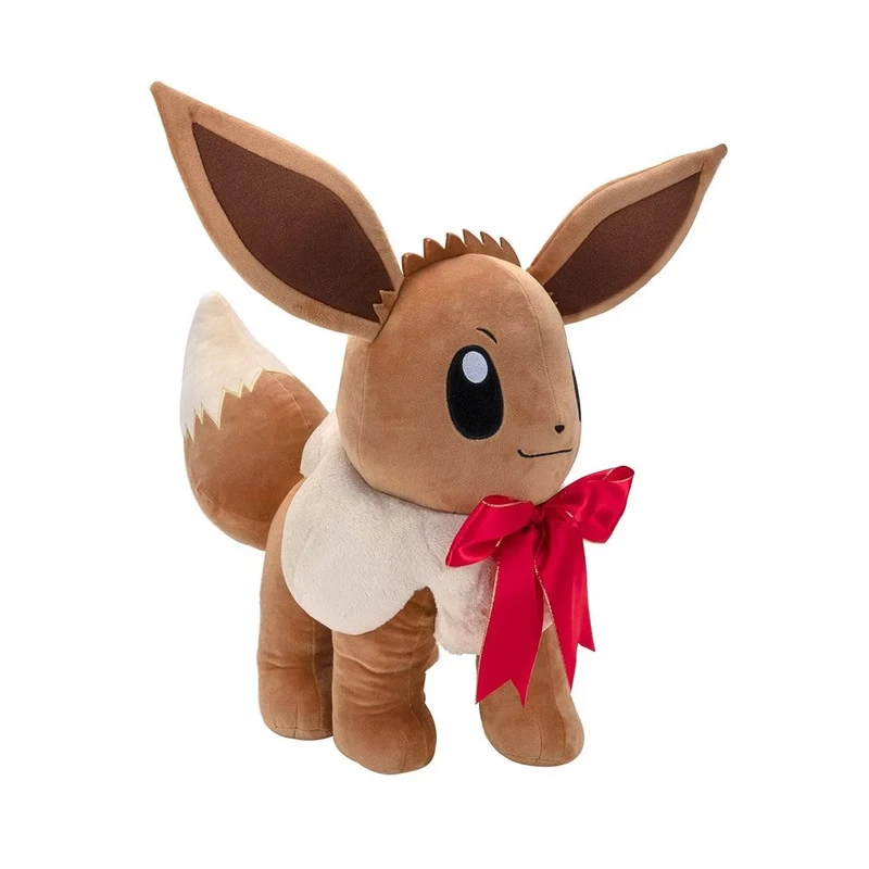 Pokemon Eevee Red Bow Plush Toy 20cm 2 Pokemon Eevee Red Bow Plush Toy 20cm - Image 2