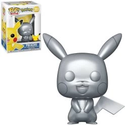 NINTENDO Funko Pop! Games Pokemon Pikachu Silver Metallic Vinyl Figure #353 -Little Wonder Shop IKO03914 2