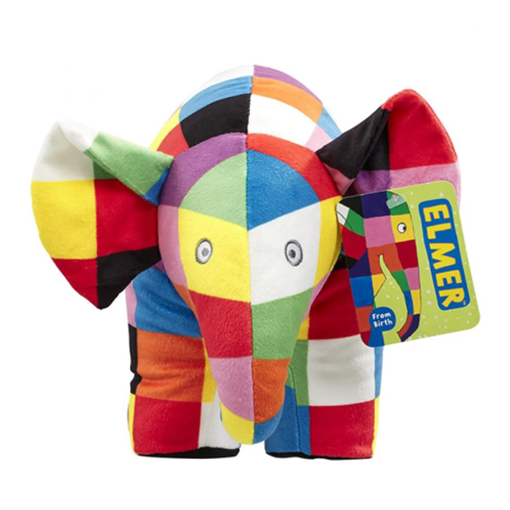 Elmer The Patchwork Elephant Plush Toy 20cm 3 Elmer The Patchwork Elephant Plush Toy 20cm - Image 3
