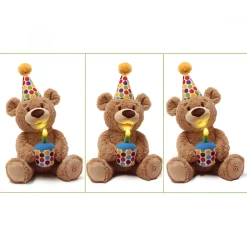 GUND Happy Birthday Bear Animated Plush Toy 25cm -Little Wonder Shop JAS0482 2