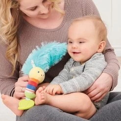 GUND Baby Tinkle Crinkle Caterpillar Play Together Toy Blue -Little Wonder Shop JAS0546 2