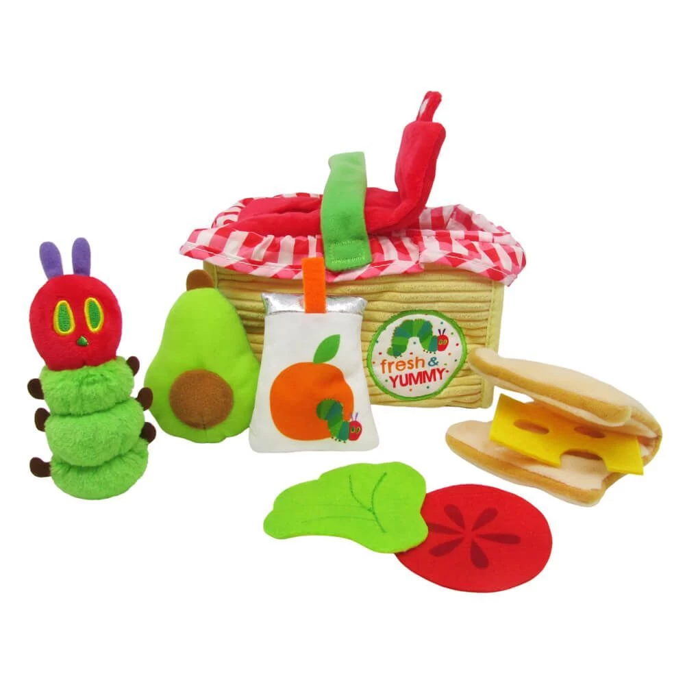 The Very Hungry Caterpillar Picnic Basket Plush Playset 7 Pieces 2 The Very Hungry Caterpillar Picnic Basket Plush Playset 7 Pieces - Image 2