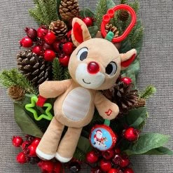 Rudolph The Red Nosed Reindeer Baby Activity Toy 25cm -Little Wonder Shop JAS0585 2