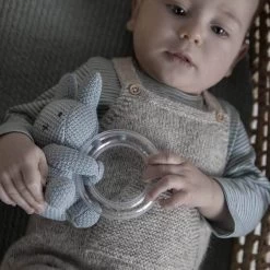 Miffy Knitted Green Ring Rattle -Little Wonder Shop JAS2070 2