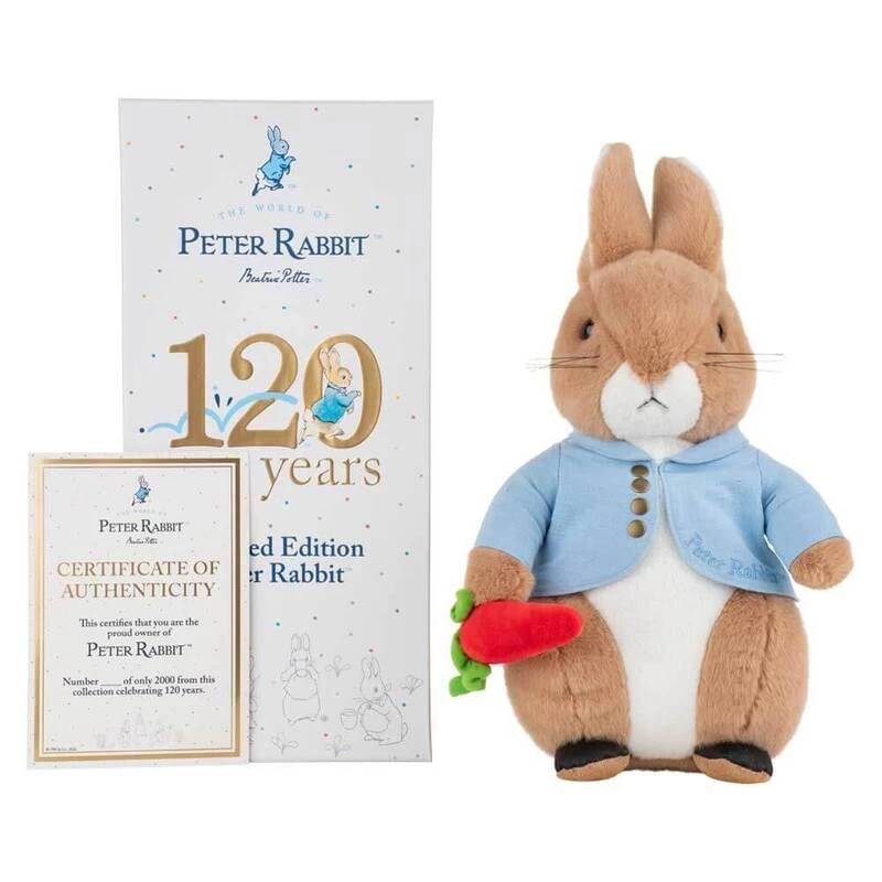 Peter Rabbit Beatrix Potter 120th Anniversary Limited Edition Plush Toy 38cm 1 Peter Rabbit Beatrix Potter 120th Anniversary Limited Edition Plush Toy 38cm