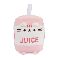 GUND Pusheen The Cat Sips Juice Box Plush Toy 15cm Pink
