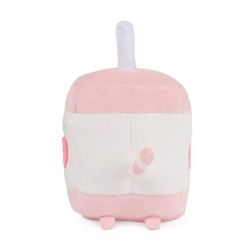GUND Pusheen The Cat Sips Juice Box Plush Toy 15cm Pink 4 GUND Pusheen The Cat Sips Juice Box Plush Toy 15cm Pink - Image 4