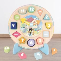Bluey Wooden Puzzle Clock Educational Toy -Little Wonder Shop JAS2229 2