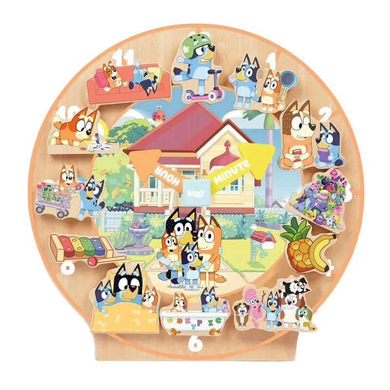 Bluey Wooden Routine Clock Educational Toy 2 Bluey Wooden Routine Clock Educational Toy - Image 2