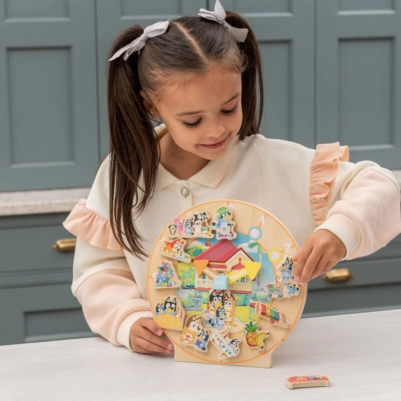 Bluey Wooden Routine Clock Educational Toy 4 Bluey Wooden Routine Clock Educational Toy - Image 4
