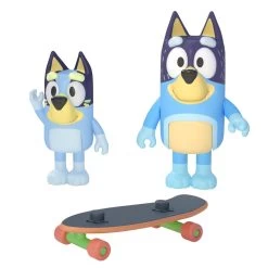Bluey Skateboarding Bluey And Bandit Figurines 2 Pack -Little Wonder Shop MOO0014 2