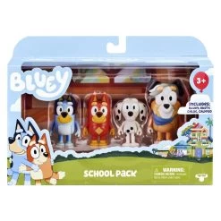 Bluey School Friends Mini Figurines 4 Pack 7.5cm
