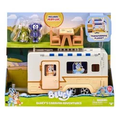Bluey Caravan Adventures Playset With Exclusive Jean Luc Figurine