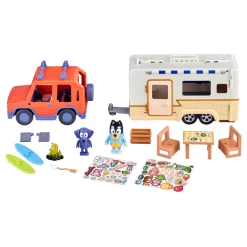 Bluey 4WD & Caravan Adventures Playset Bundle