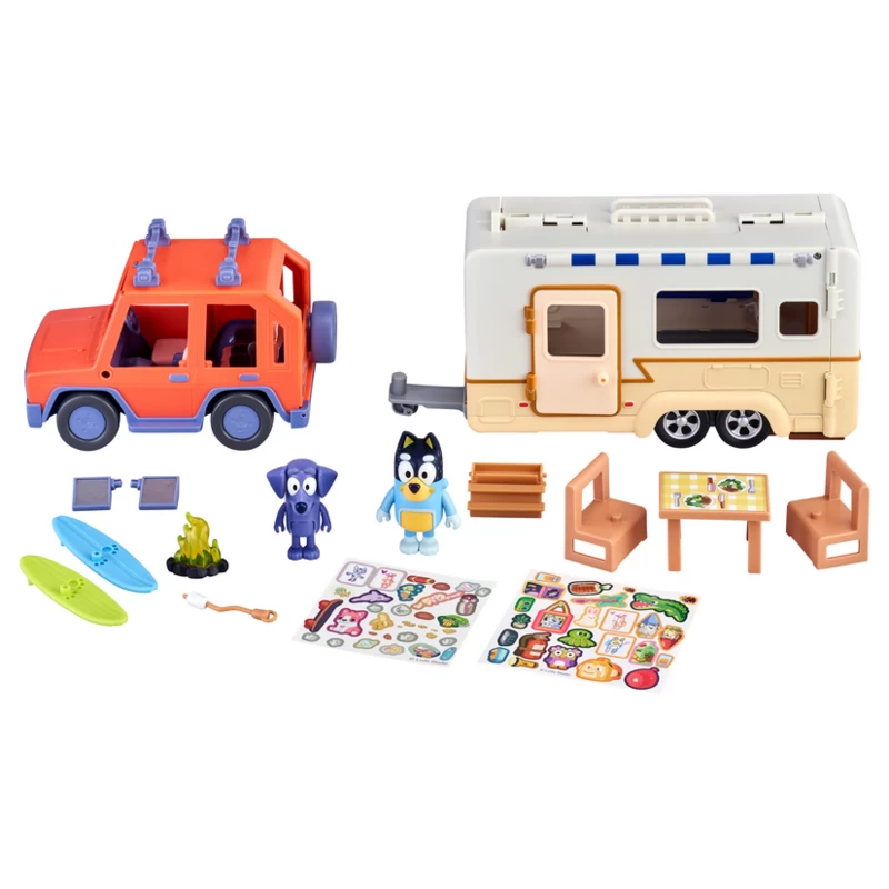 Bluey 4WD & Caravan Adventures Playset Bundle 1 Bluey 4WD & Caravan Adventures Playset Bundle