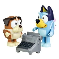 Bluey School Friends Bluey & Winton With Typewriter Figurines 2 Pack -Little Wonder Shop MOO0356WINTON 2