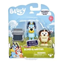Bluey School Friends Bluey & Winton With Typewriter Figurines 2 Pack