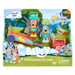 Bluey Rusty & Bluey's Go-Kart Vehicle Playset