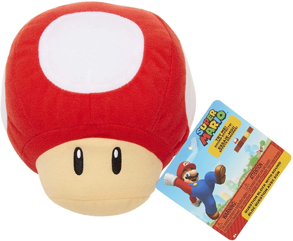 NINTENDO Super Mario 1 Up Mushroom With Sound Plush Toy 15cm 1 NINTENDO Super Mario 1 Up Mushroom With Sound Plush Toy 15cm
