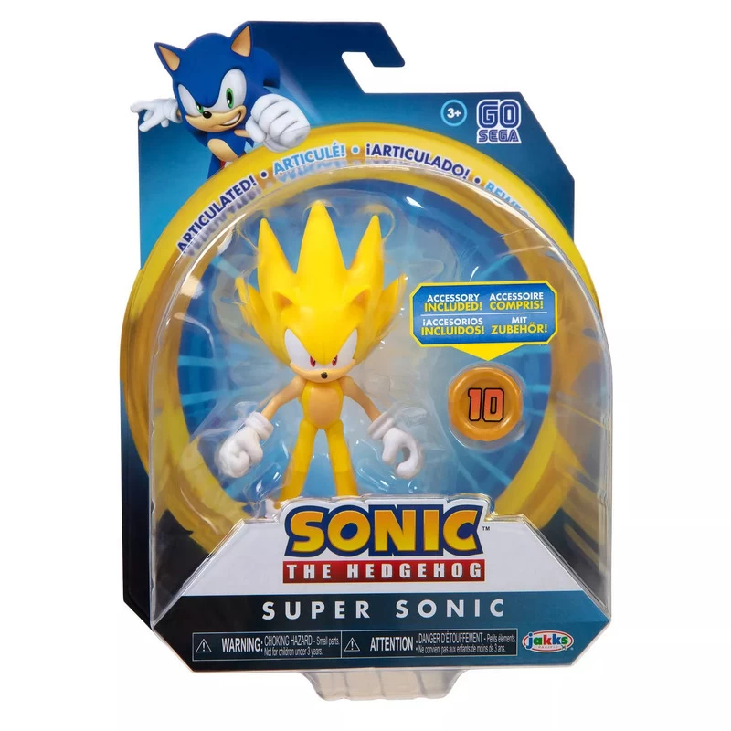 Sonic The Hedgehog Super Sonic Articulated Figure 10cm 1 Sonic The Hedgehog Super Sonic Articulated Figure 10cm